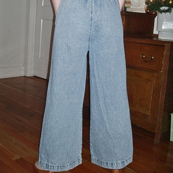 XS Blue Elastic-Waist Jeans – Like New - Picture 2 of 3